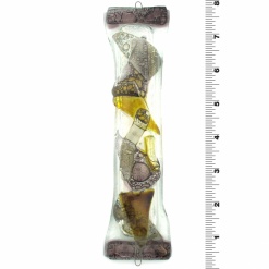 Abstract Shapes Glass Mezuzah in Purple and Browns