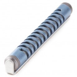Anodized Aluminum Spiral Mezuzah - Light Blue & Grey - Small