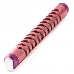 Anodized Aluminum Spiral Mezuzah - Pink & Purple - Small