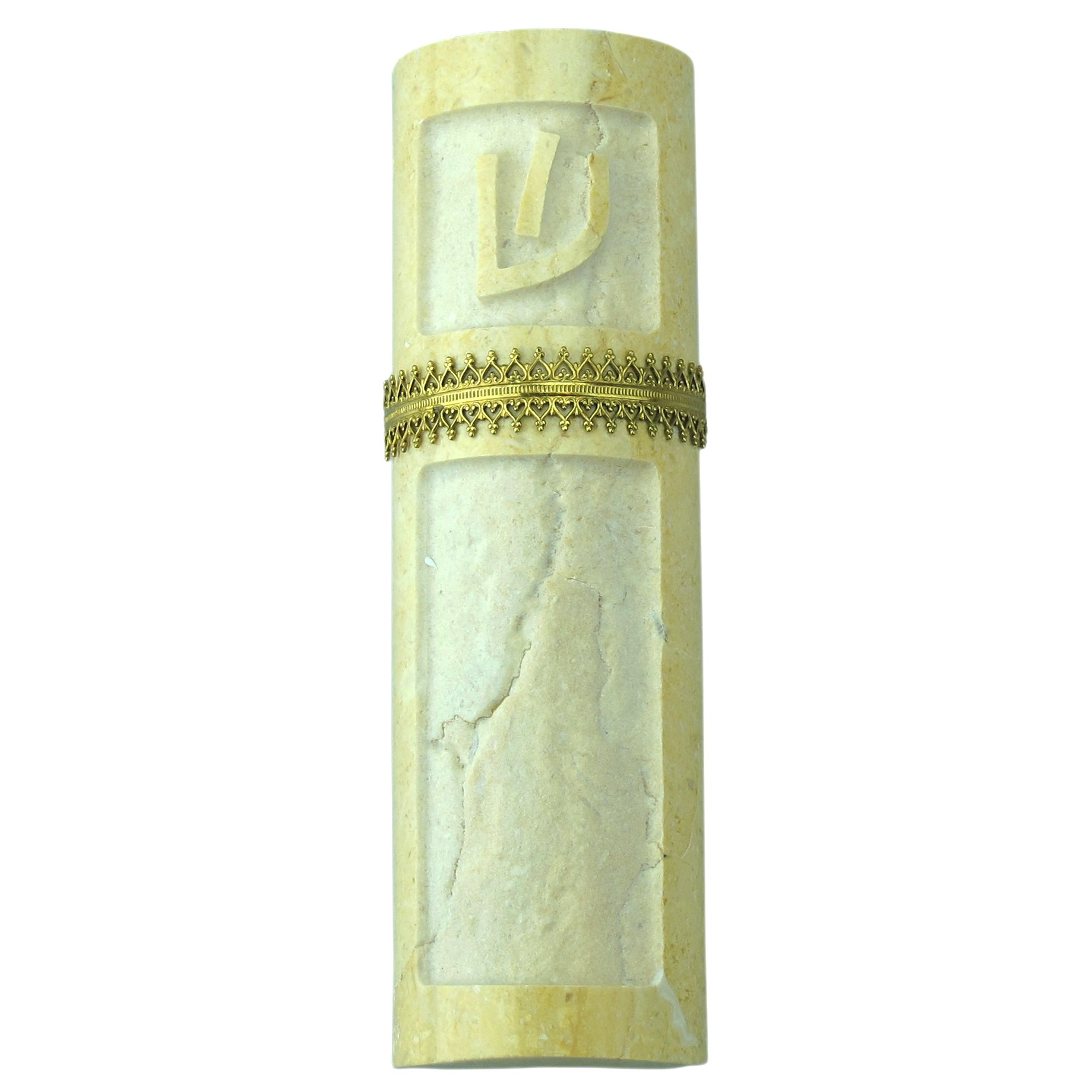 Antique “Atik” Jerusalem Stone Mezuzah - Medium - Mezuzah Master
