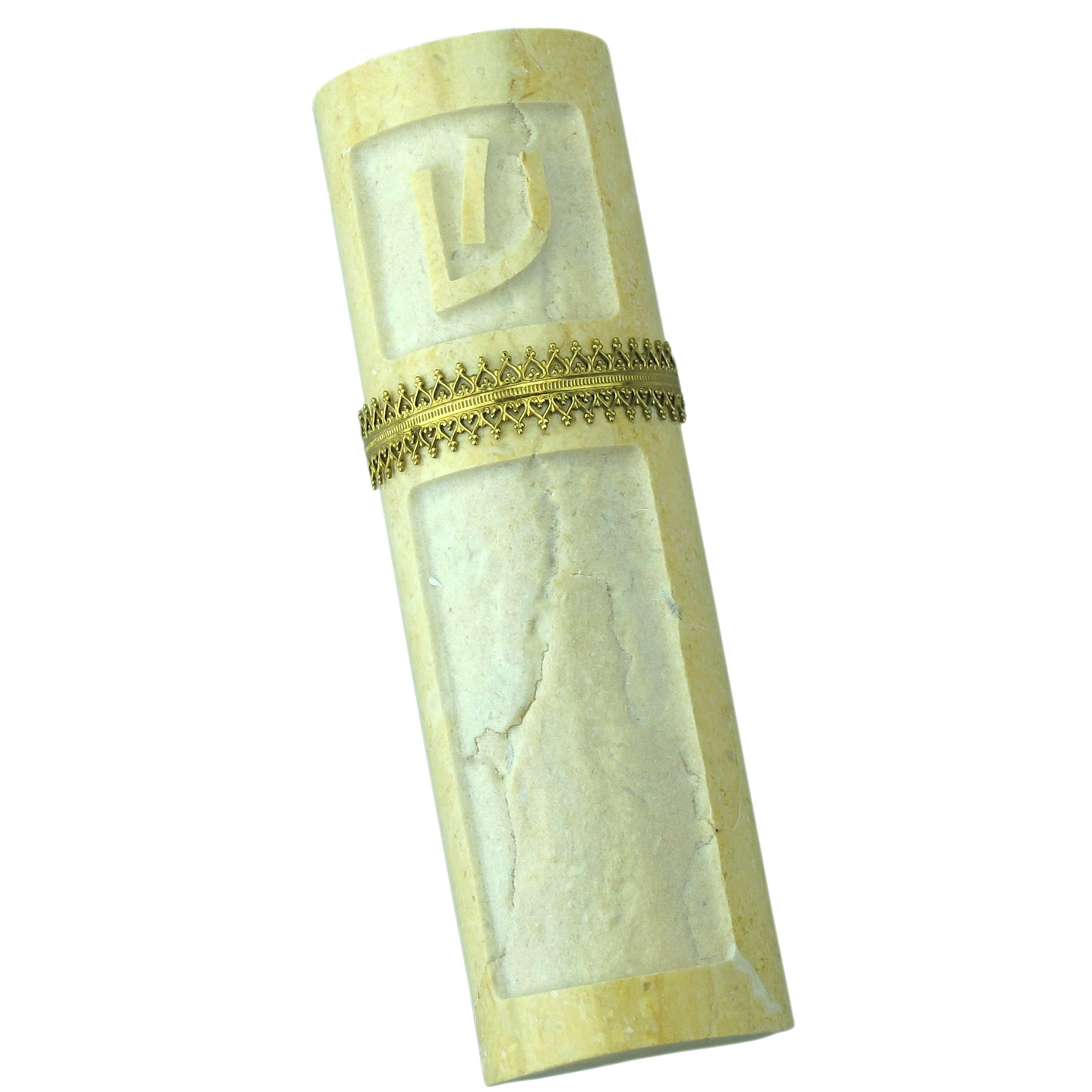Antique “Atik” Jerusalem Stone Mezuzah - Medium - Mezuzah Master