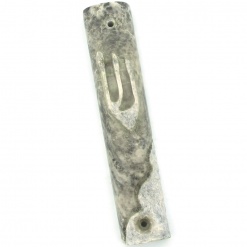 Carved Gray Marble Mezuzah