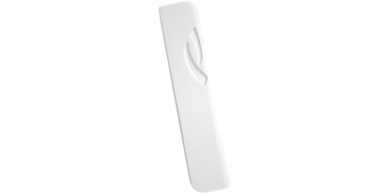 Ceramic Mezuzah in White - Medium
