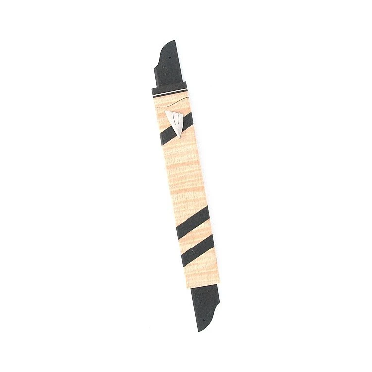 Diaginal Stripes Wooden Mezuzah