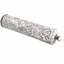 Esther's Scroll Mezuzah Case in Pewter