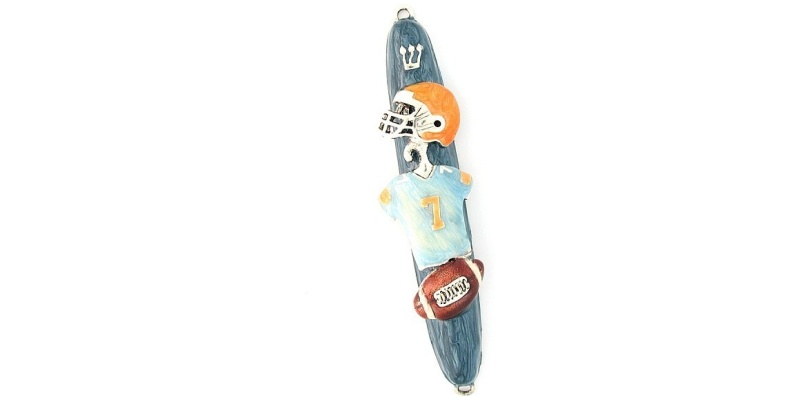 Football Enamel Mezuzah