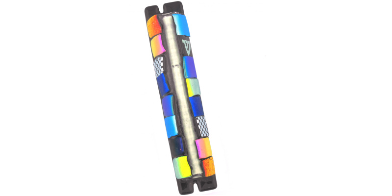 Glass Squares Mezuzah with Polka Dot Accent
