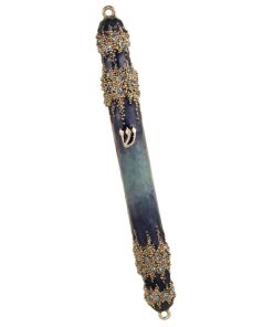 Granular Crystal  Mezuzah in Blue - Large