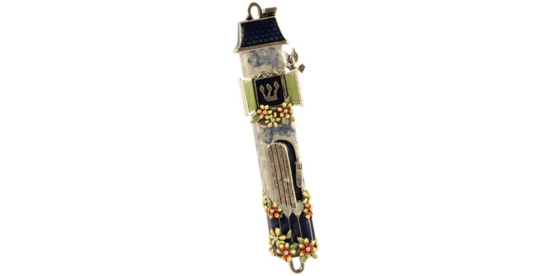 House Mezuzah Blue