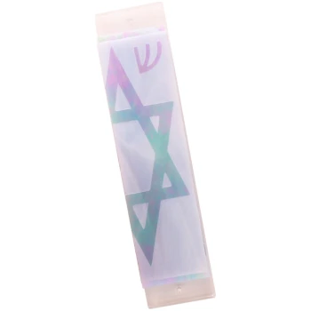 Iridescent Sectional Star of David Mezuzah