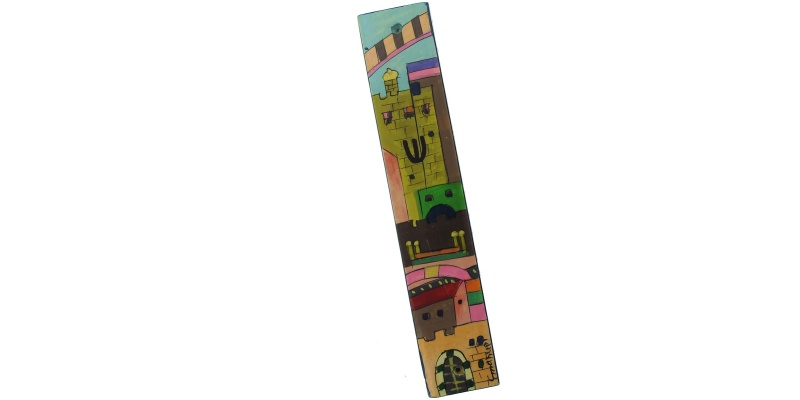 Jerusalem Mezuzah in Full Color