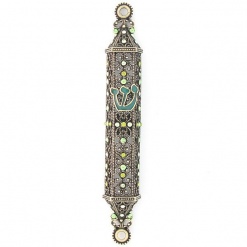 Lace-Crystals-Mezuzah-in-Green-441219-1