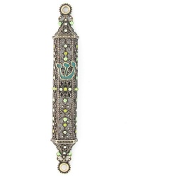 Lace-Crystals-Mezuzah-in-Green-441219-1
