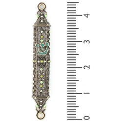Lace-Crystals-Mezuzah-in-Green-441219-2