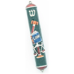 Lawyer Enamel Mezuzah