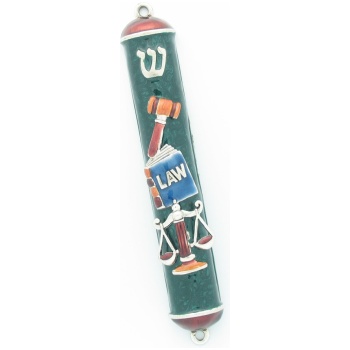 Lawyer Enamel Mezuzah