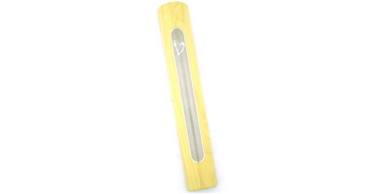 Light Wood Toned Mezuzah with Window
