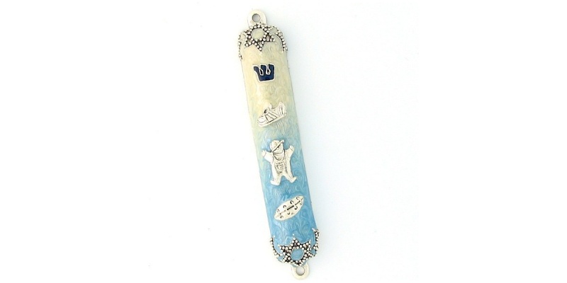 Little Boy Enamel Mezuzah