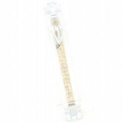 Lucite Mezuzah Case with Silver Accents - Small
