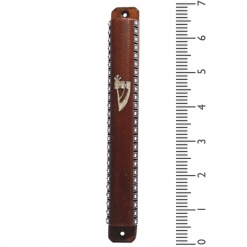 Mezuzah-D.-Brown-Color-Semi-Round-With-Back-Large-U28915-1
