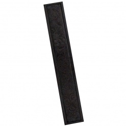 Mezuzah with Ornamented Patterned Leather - Extra Large