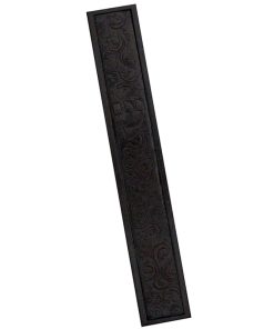 Mezuzah with Ornamented Patterned Leather - Extra Large