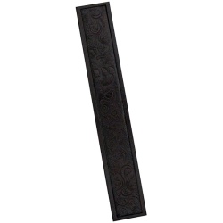 Mezuzah with Ornamented Patterned Leather - Extra Large
