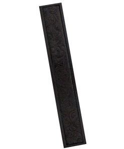 Mezuzah with Ornamented Patterned Leather - Large