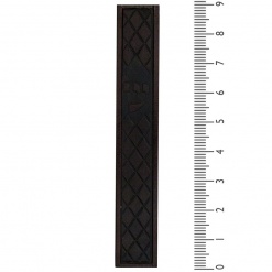 Mezuzah with Rhombus Patterned Leather - 2XL