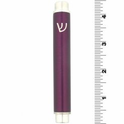 Modern Cylinder Mezuzah in Purple