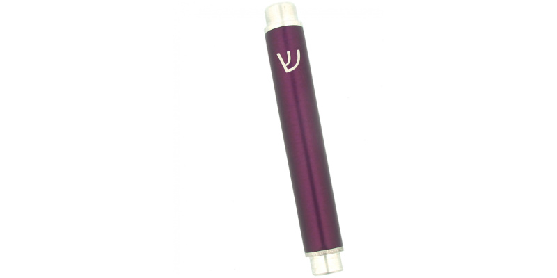 Modern Cylinder Mezuzah in Purple