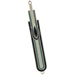 Modern Mezuzah Blues & Silver