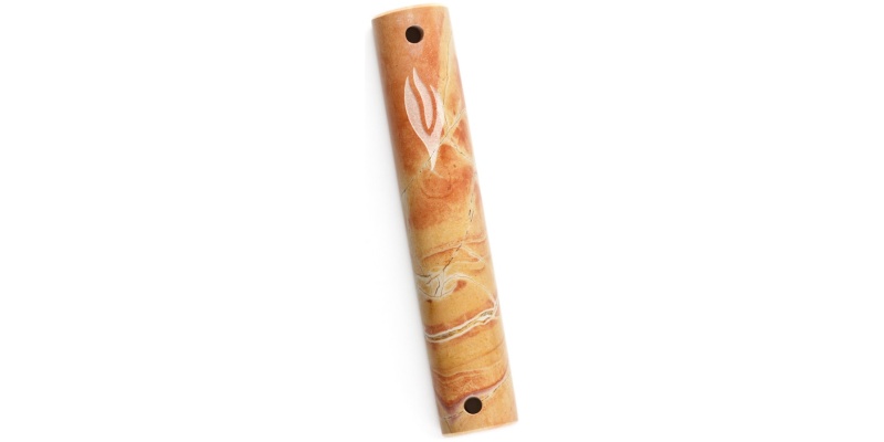 Natural Marble Mezuzah - Large