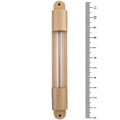 Natural Wooden Mezuzah With Glass Display - 2XL