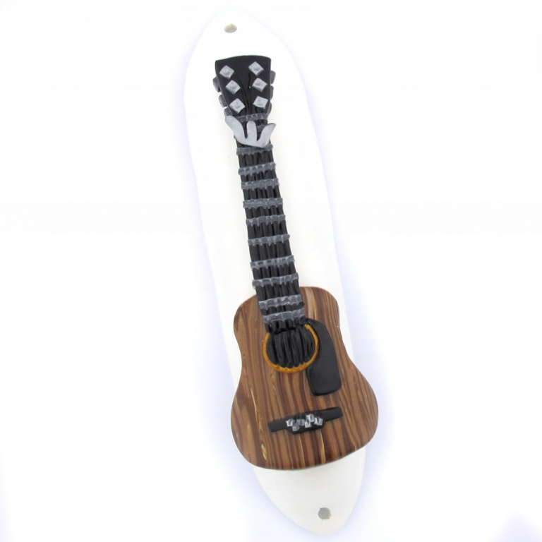 Polymer Clay Acoustic Guitar Mezuzah