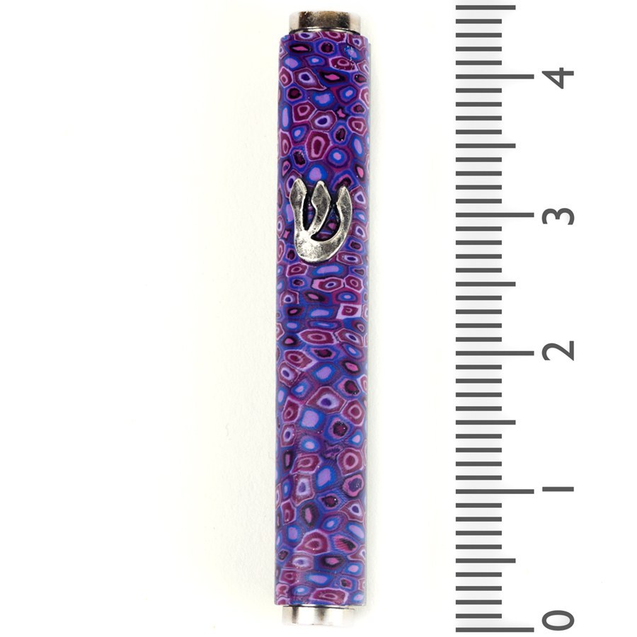 Purple Polymer Clay Mezuzah Case Mezuzah Master