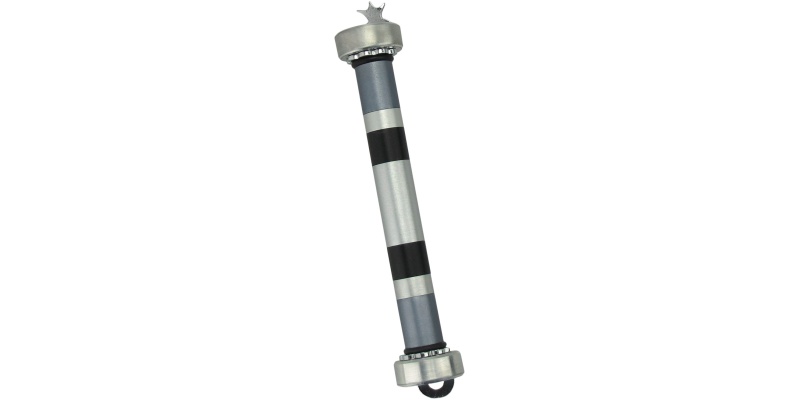 Rainbow Cylindar Mezuzah Grey and Silver Tips