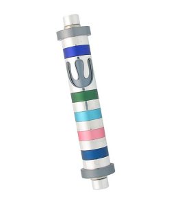 Rainbow Stripes Cylinder Mezuzah