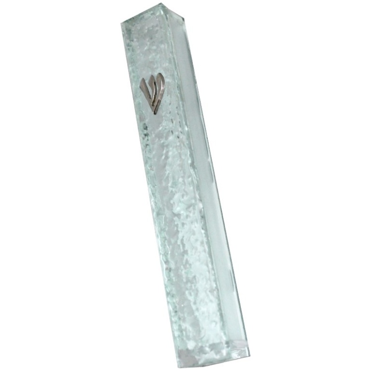 Rippled Glass Mezuzah - Small