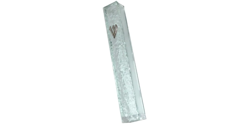 Rippled Glass Mezuzah - Small