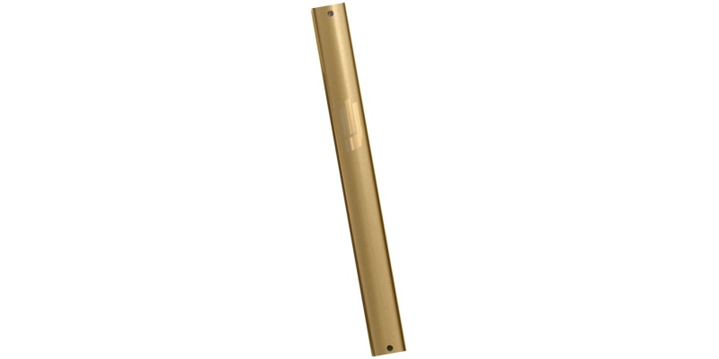 Sandblasted Metal Mezuzah in Gold - X Large