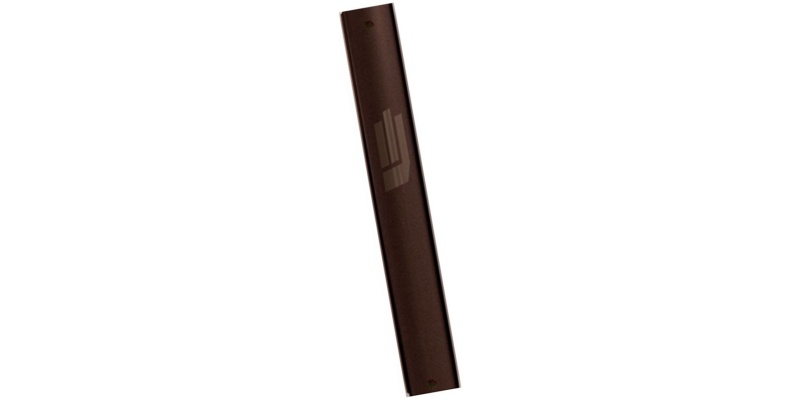 Sandblasted Mezuzah in Bronze - Medium