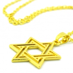 Star of David Gold Plated Pendant Necklace