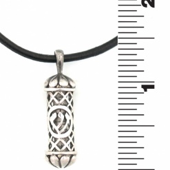 Sterling Silver Filgree Jewish Star Mezuzah Necklace Pendant