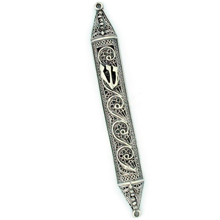 Sterling Silver Filigree Persian Mezuzah