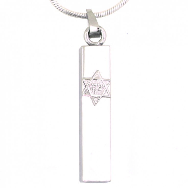 RELIGIOUS PENDANT CHARM Approx 3.5 to 4 GRAMS STERLING SILVER FANCY MEZUZAH 