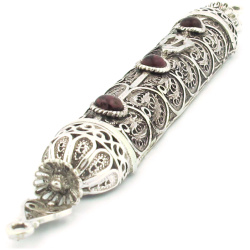 Sterling-Silver-with-Garnet-12-Windows-Filigree-Mezuzah-464026-2