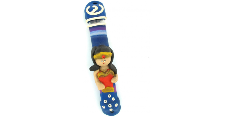 Superwoman Fimo Mezuzah