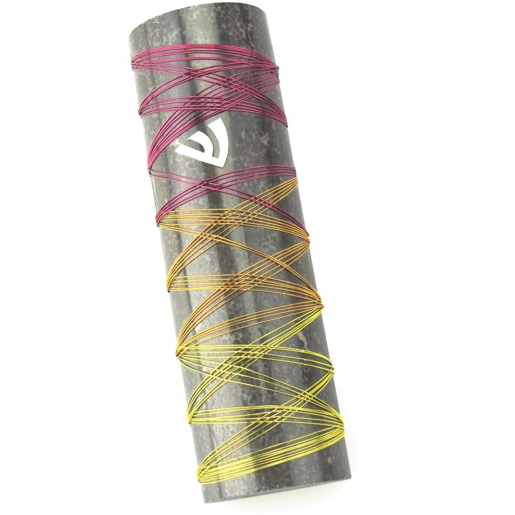 Threads of Light on Galilee Stone Mezuzah - Medium