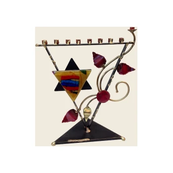 Triangular Tree of Life menorah